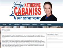 Tablet Screenshot of judgecabaniss.com